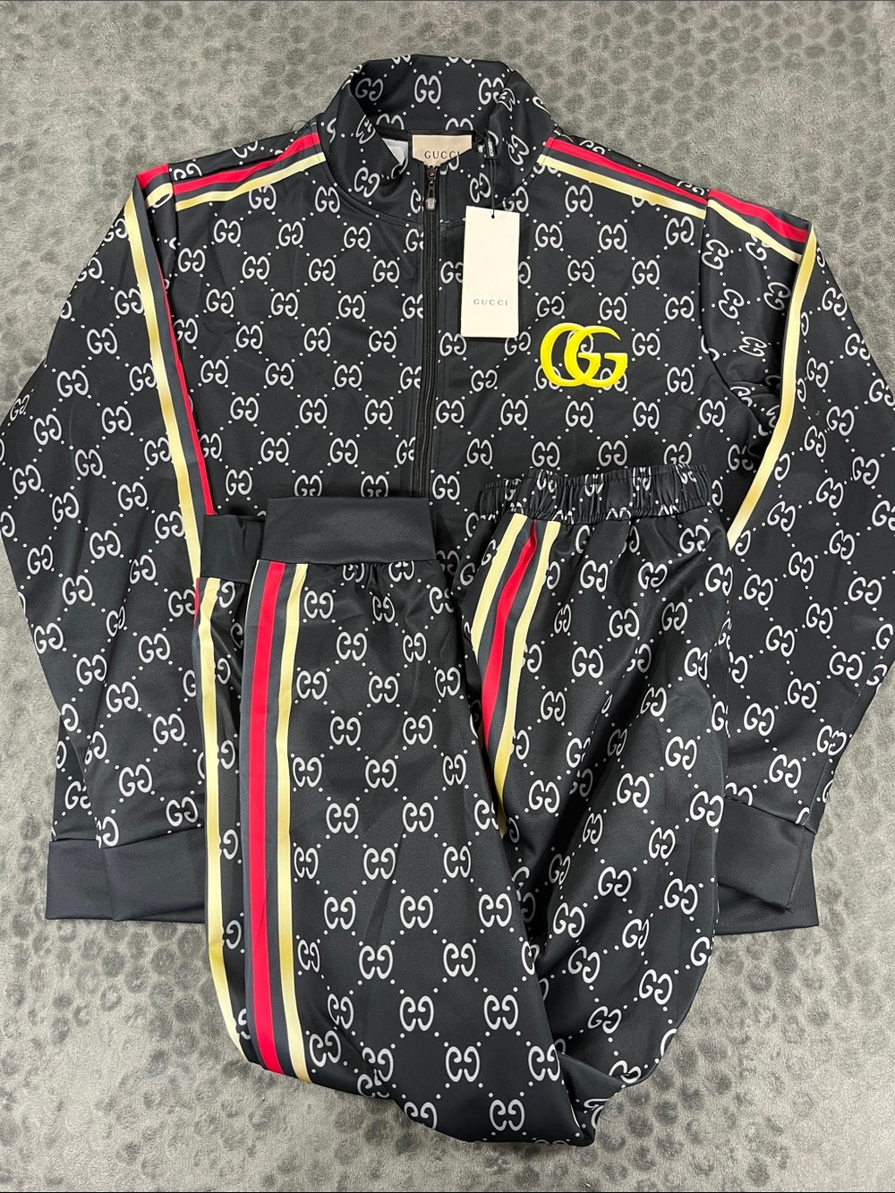Gucci GG Monogram Tracksuit Jacket and matching Joggers SET XL